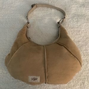 NWOT UGG Australia Natural Suede Sheepskin Shoulder Bag